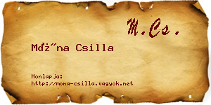 Móna Csilla névjegykártya